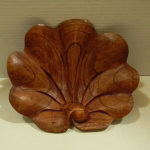 Hand Carved Wood Bowl Approx 10.5 inches